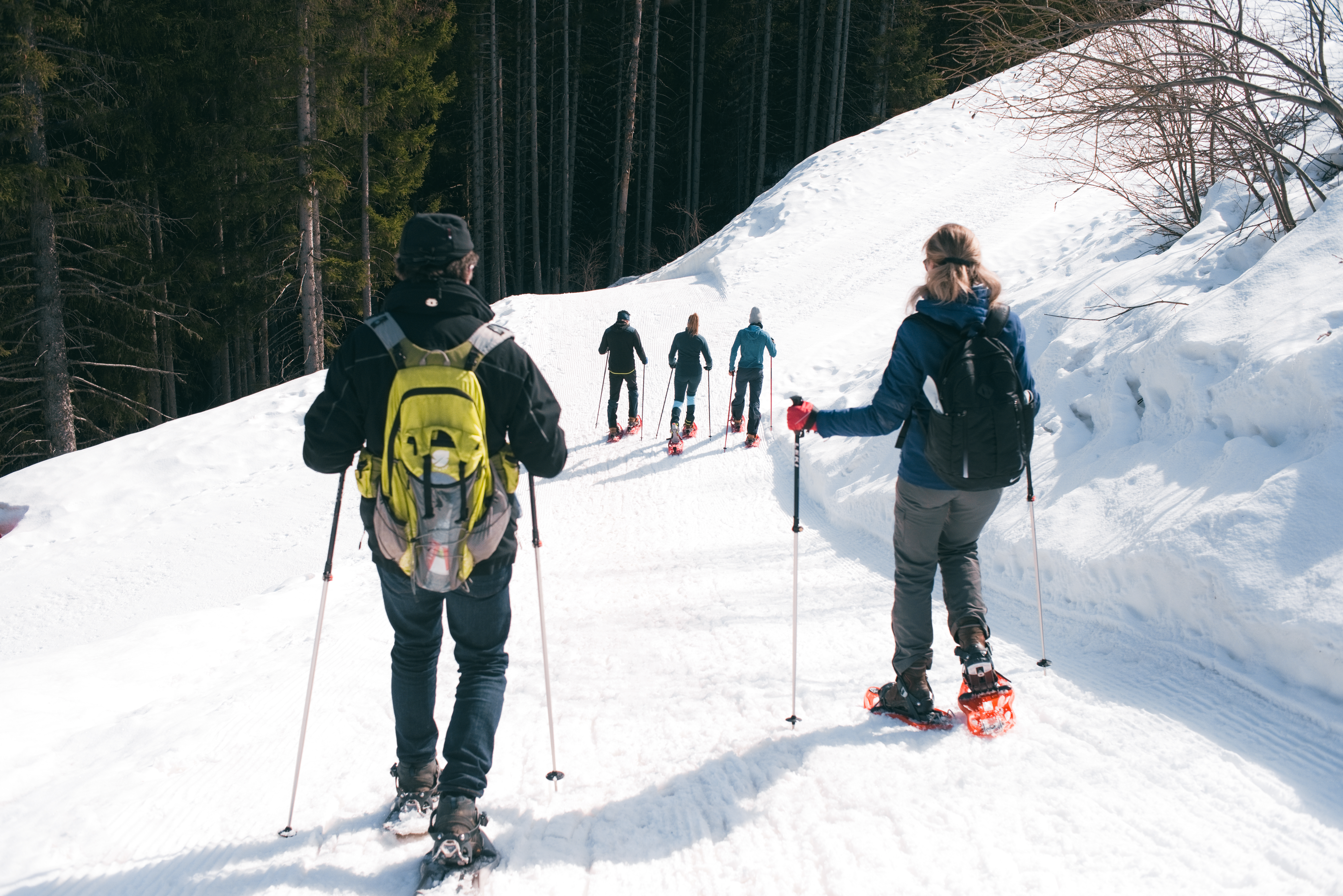 Snowshoeing on the slopes of Courchevel